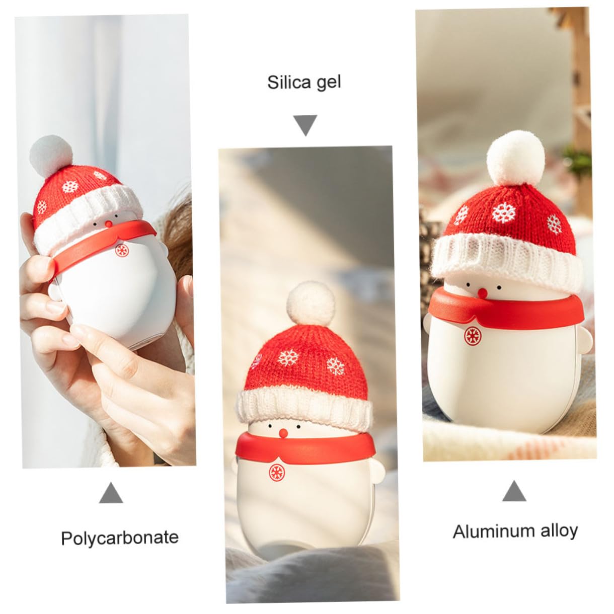 Toyvian Elektrischer Handwärmer mit USB-Aufladung Schneemann-Form Powerbank für Winter Durchblutungsförderung und Schmerzlinderung Tragbar und Sicher