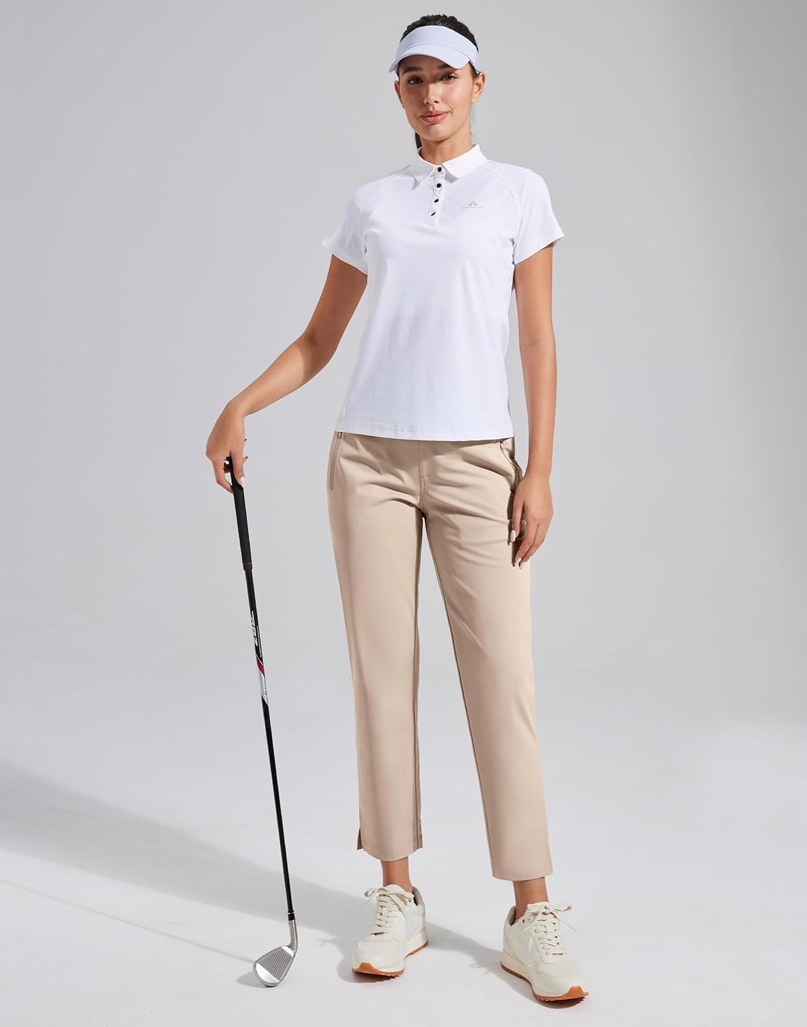 Pioneer Camp Womens Golf Pants with Zip Pockets High Waisted Stretch 7/8 Ankle Dress Work Business Casual Slacks Travel Pants - Image 2