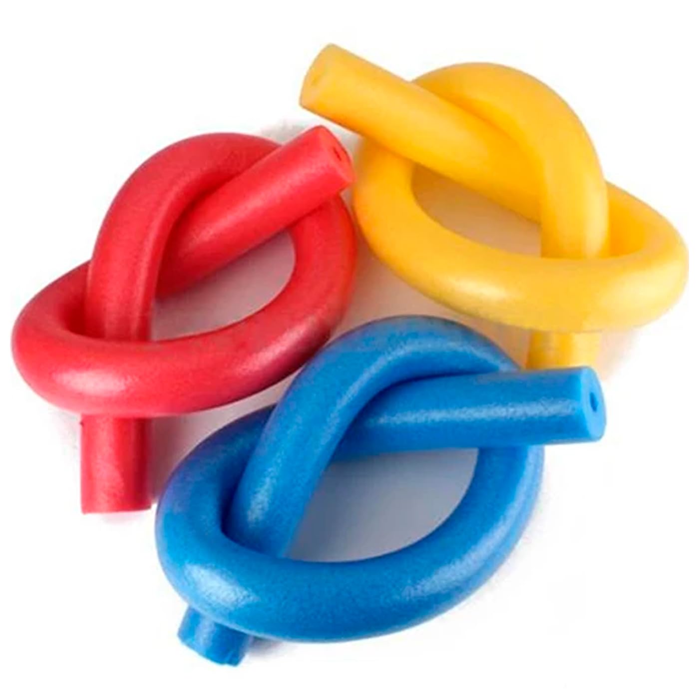 ACAN Tradineur - Pack de 6 Churros para Natación - Flotador de Espuma, Palo Flotador, Tubo Espuma para Piscina, Espagueti de Espuma - 6,5 x 150 cm - Color Amarillo