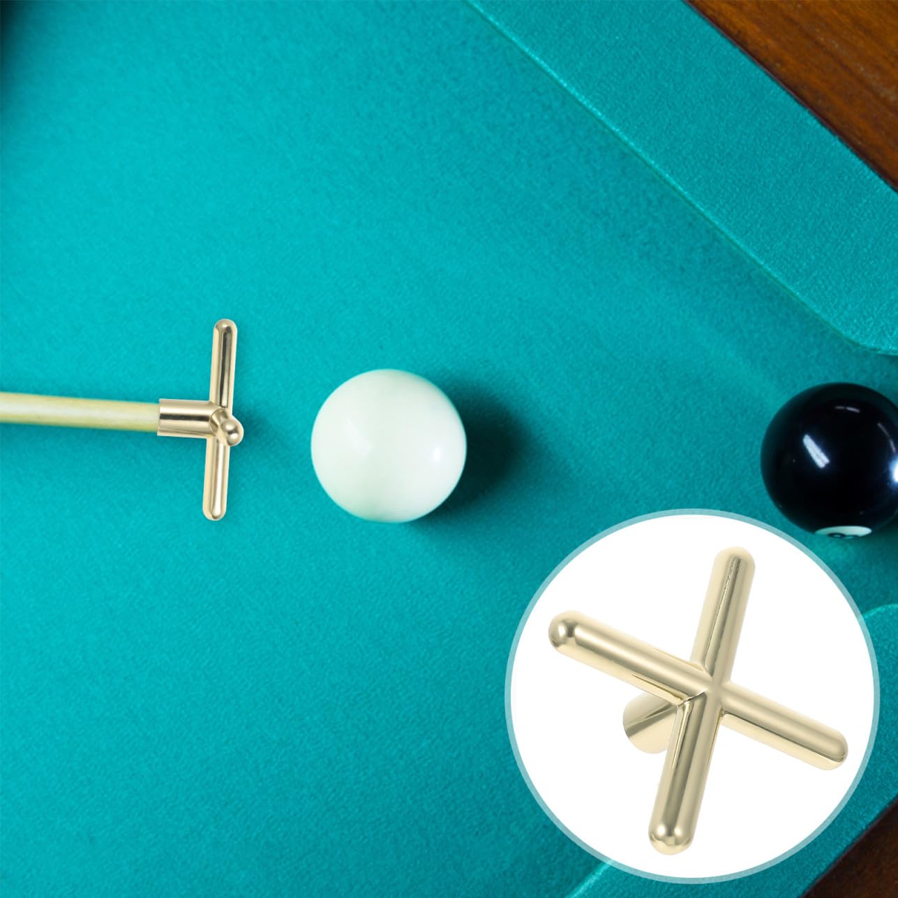 3pièces Support De Queue De Billard avec Croisillon Porte-cue Stable Et Pratique pour Snooker Et Billard Américain
