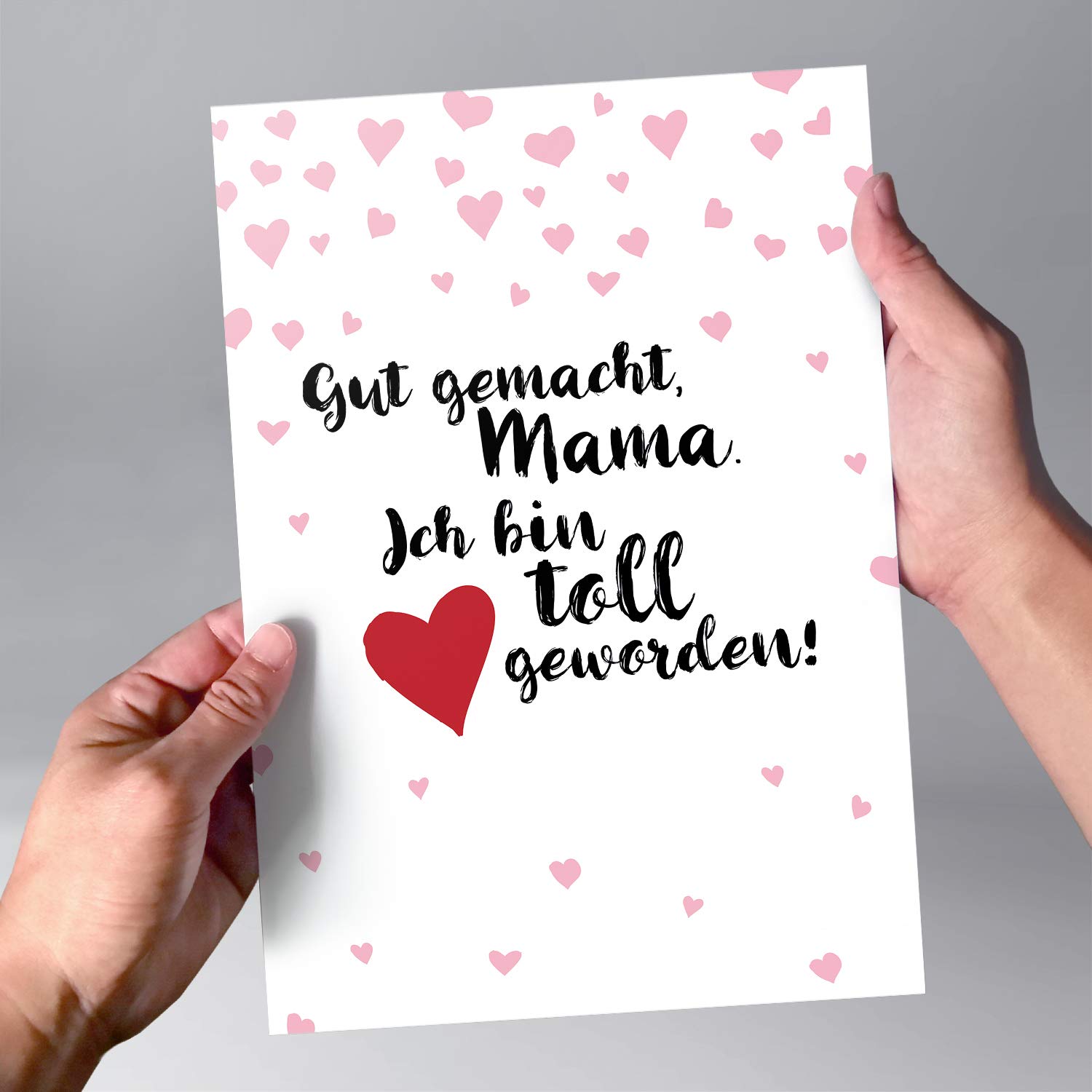 XXL Muttertagskarte A4 – „Gut Gemacht Mama, Ich Bin Toll“, Mit Umschlag, Hochwertige Klappkarte