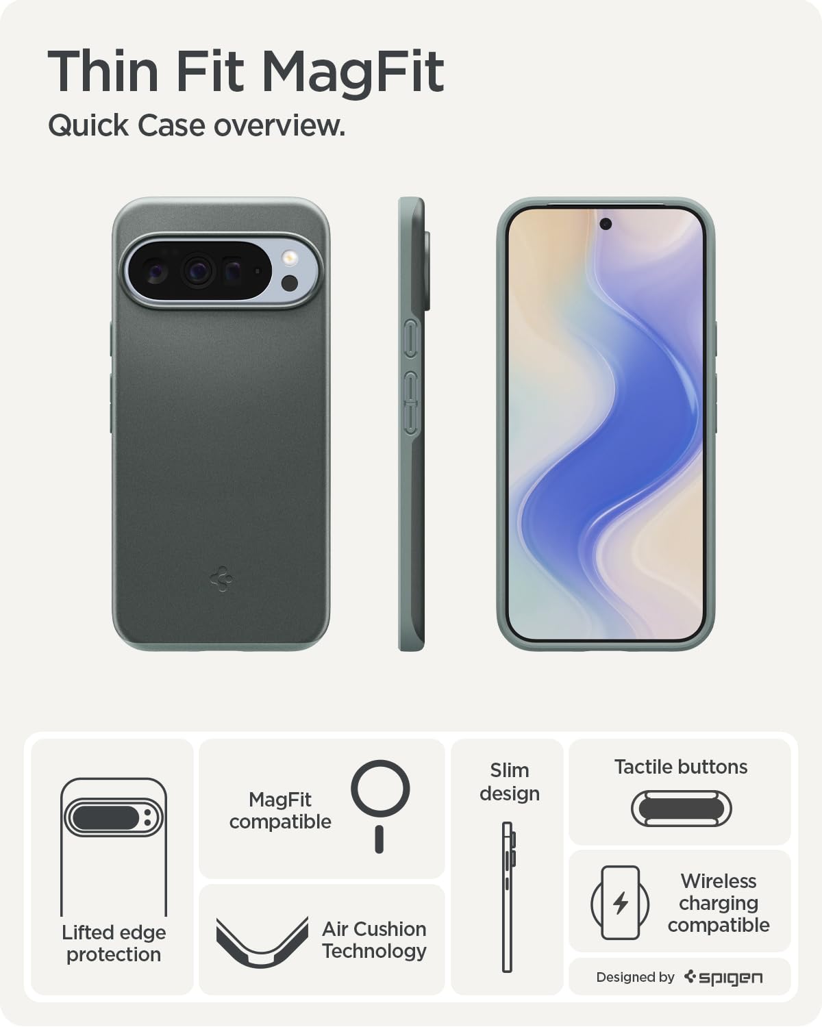 Amazon.com: Spigen for Pixel 10 Pro XL Case, Thin Fit MagFit (2025