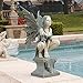 Design Toscano Celtic Fairy's Perilous Perch Outdoor Garden Statue, Large, 19 Inch, Polyresin, Two Tone Stone