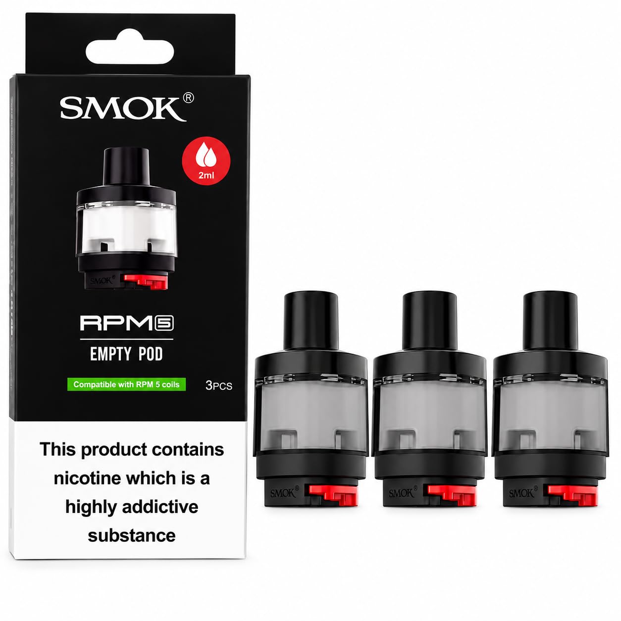 smok rpm 5 replacement pod Empty Pods [Pack of 5] Flavours:Apple Pear JUUL Basic Kit | Vape Promotion