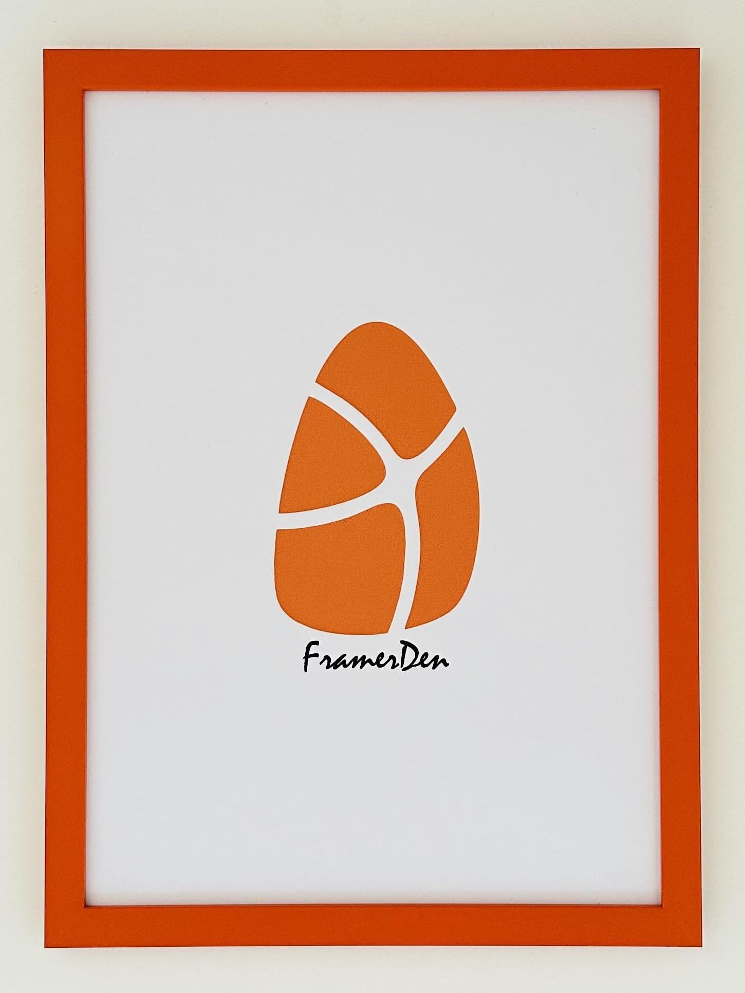 FramerDen® Rainbow 20 Colours Range Modern Thin Picture Photo Poster Frame Decor A5 Size Fits (21 x 14.85 cm) Thin Edge Slim Frame Portrait and Landscape (Orange) — image 1