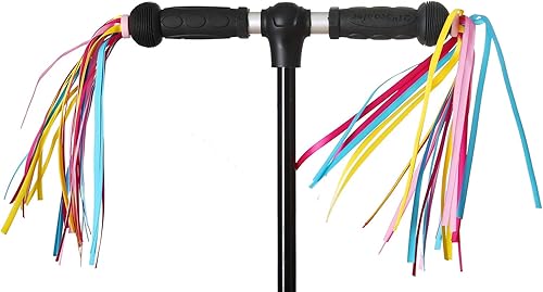 Miniatura 5 de 1 par (2 unidades) para manillar de bicicleta, empuñaduras de scooter, cintas de borla para niños y niñas