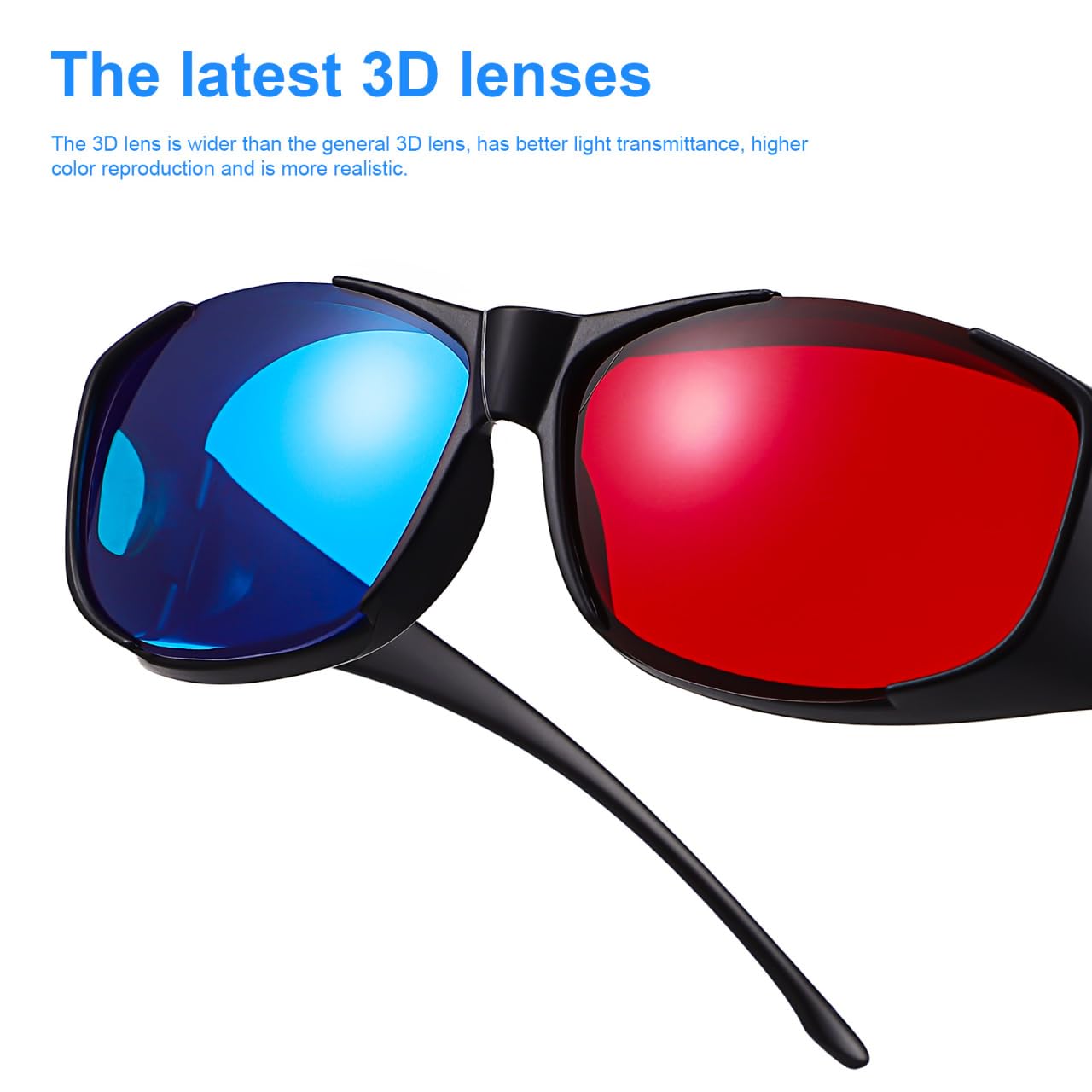 DOITOOL Occhiali 3D Anaglifi Rossi E Blu Per Film a Casa E Cinema Set Da 5 Pezzi in Plastica Leggera Confortevoli E Compatibili Con Proiettori 3D Per Esperienza Visiva Immersiva