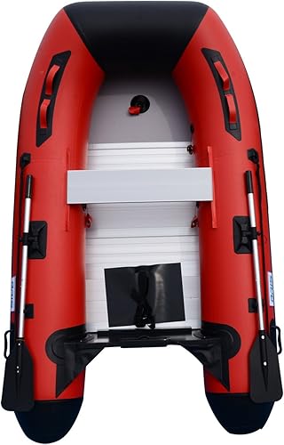 Miniatura 2 de BRIS Bote inflable de 8.8 pies de barco pontón de pesca tierno con piso de aluminio