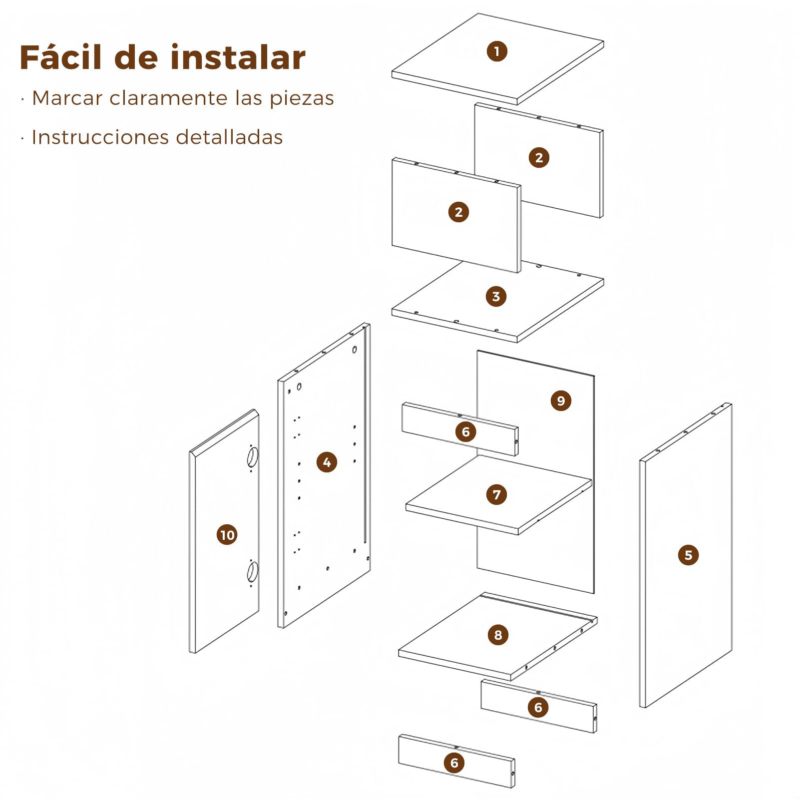 BEWISHOME Mesita de Noche Estrecha Juego de 2 con Compartimento y 1 Puerta | Mesa Auxiliar con Estante 3 Niveles Altura Ajustable,65 x 25 x 30 cm,Dormitorio y Salón,Blanco,EFCG13W