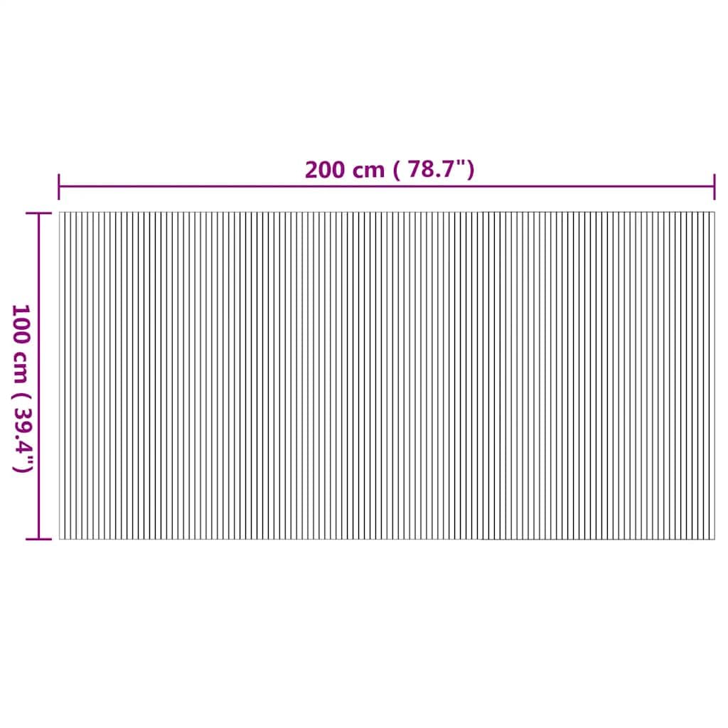 Tapis rectangulaire Naturel 100x200 cm Bambou,Tapis,2.7kg-376805