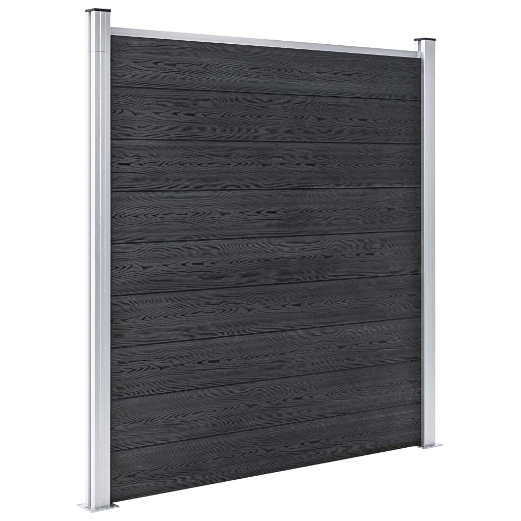 Zestaw ogrodzeń WPC 10 kwadratowych + 1 skośny 1830 x 186 cm, szary, ogrodzenie ogrodowe, ogrodzenie krajobrazowe, panel ogrodzeniowy, panel ogrodzeniowy, bariera dla zwierząt, grządka kwiatowa