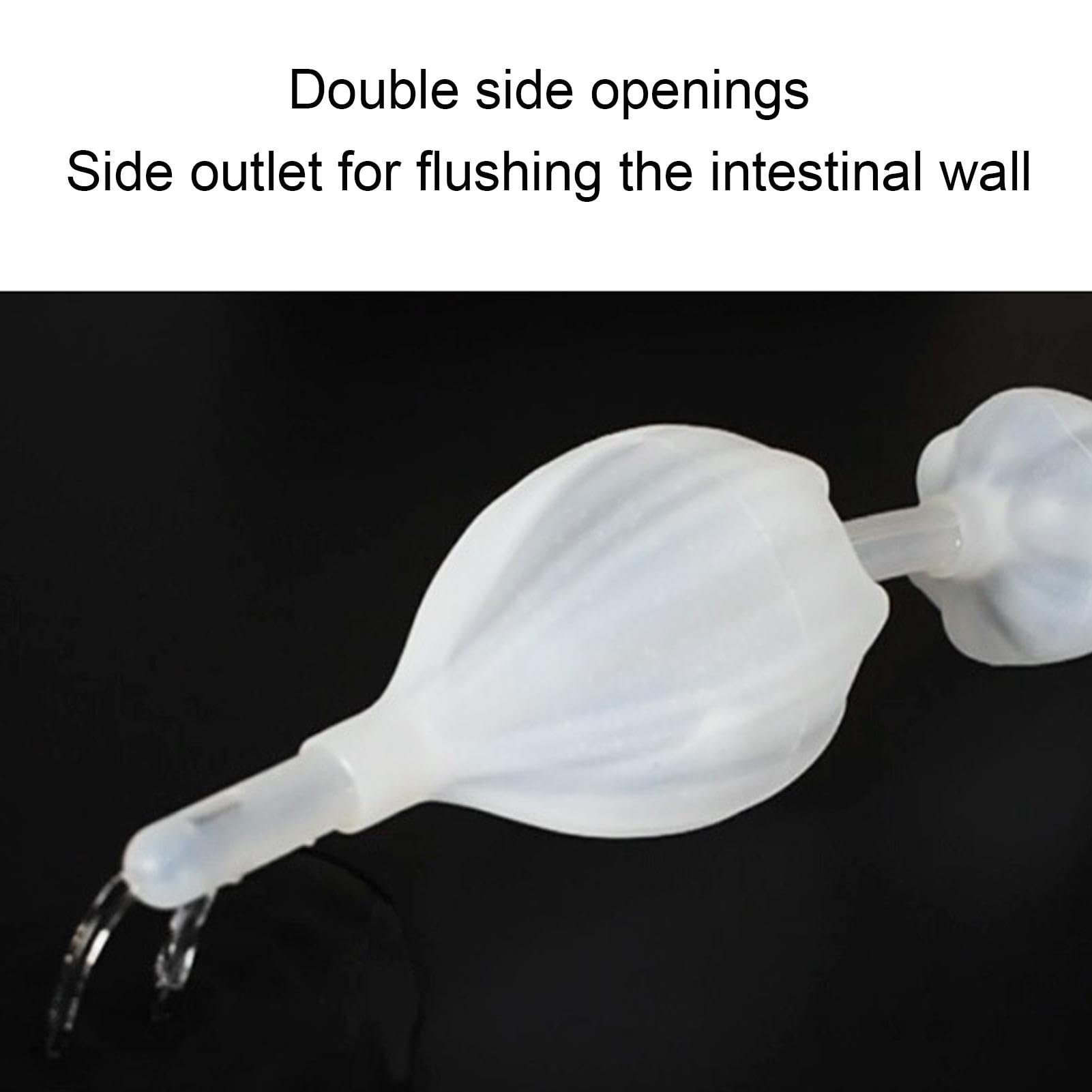 Silicone Enema Douche Bulb Doppie Aperture Laterali Sistema di Lavaggio Elastico a Doppia Lampadina Gonfiabile per Assistenza Sanitaria