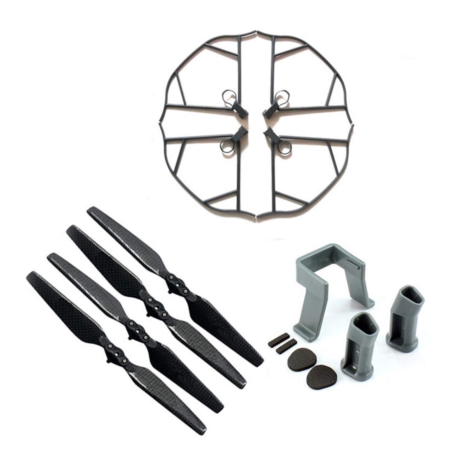 3w1 Landing Gear 8330F Carbon Fiber Składane śmigła Szybkozłączka CF Składana osłona śmigła, dla DJI, dla Mavic