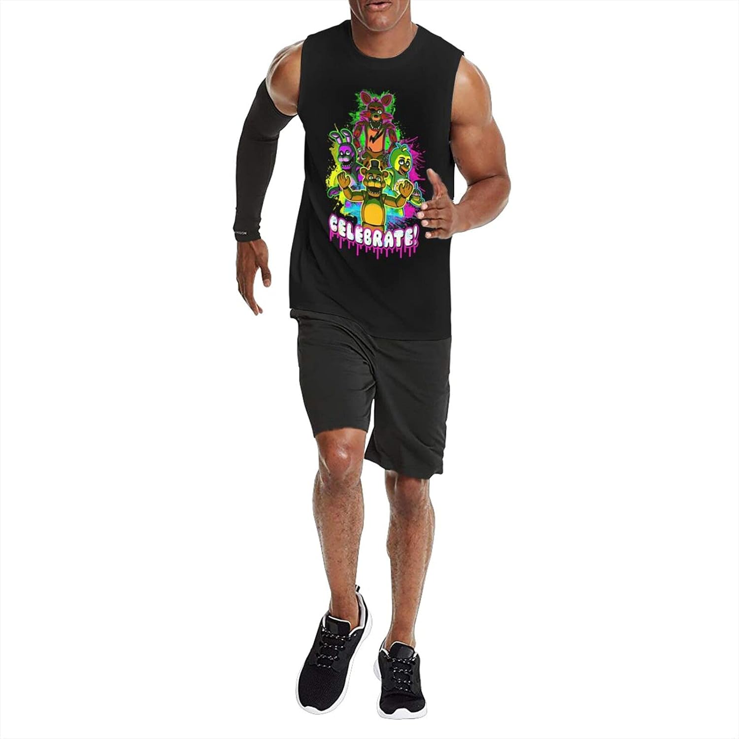 FNAF Five Nights At Freddy s Scoop Neck Sleeveless Oversize Men s Loose FNAF Five Nights At Freddy s Scoop Neck Sleeveless Oversize Men s Loose