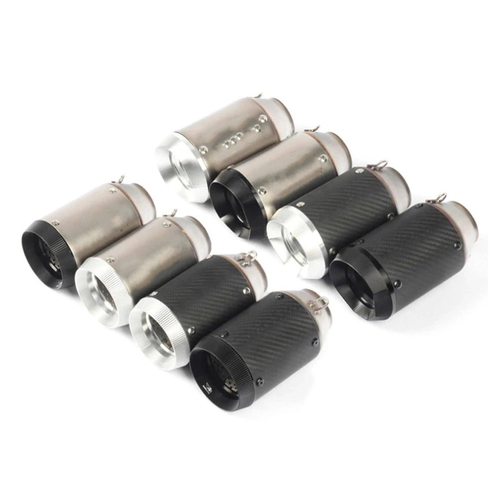 końcówka wydechu 51mm Uniwersalny Slip On Motocyklowy Wydechowy Tłumik Z Włókna Węglowego Escape Do Kawasaki Z900 FZ6 układ wydechowy samochodowy(Type D)