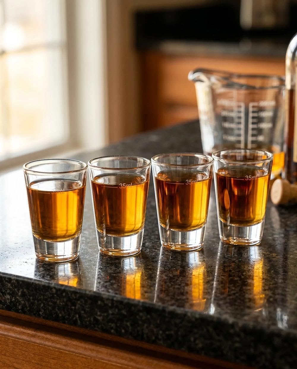Kieliszki do wódki, 30 ml, zestaw kieliszków do shotów tequili, wytrzymałe kieliszki do shotów ze szkła, do wódki, likieru, ouzo, tequili