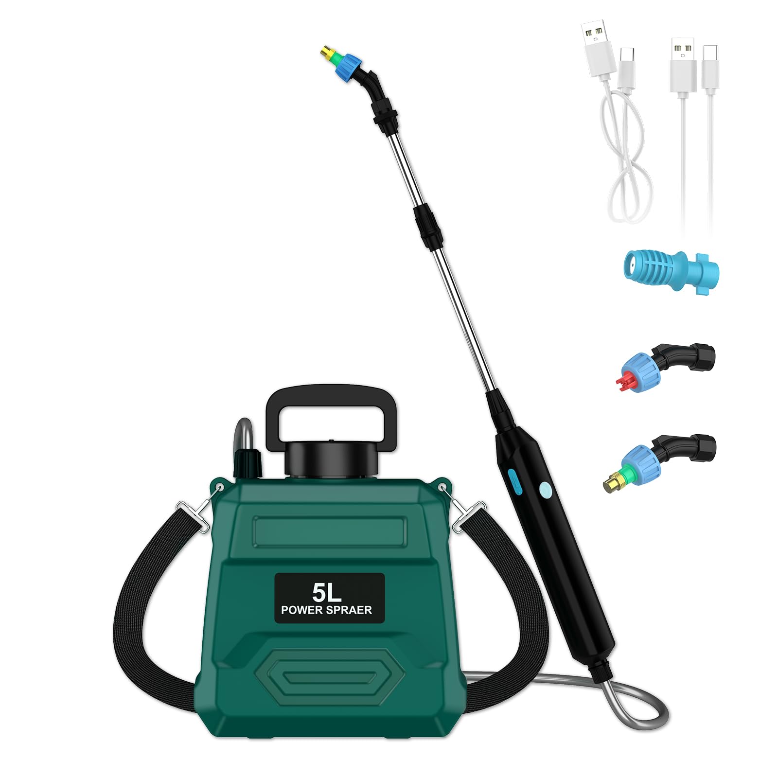 Pulvérisateur à Batterie, Pulvérisateur Electrique 5L (Vert)