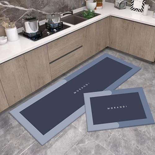 Kit 02 Tapetes Mágicos Antiderrapante Ultra Absorvente De Secagem Rápida Macio Emborrachado Para Pis