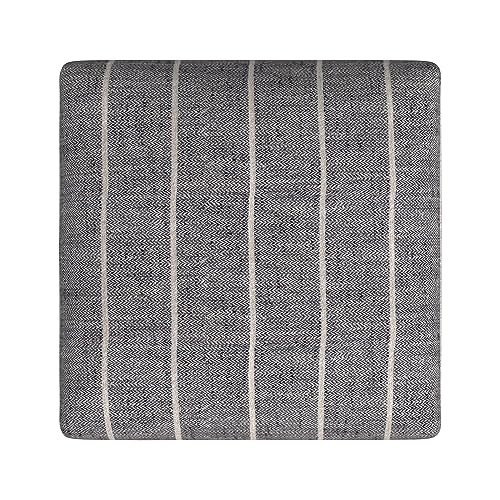 Image of HomePop Open-Back Counter Stool, 24-Inch, Midnight Gray Stripe