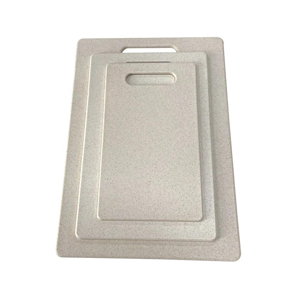 Planche à découper plastique beige double face lot de 3 planches de cuisine