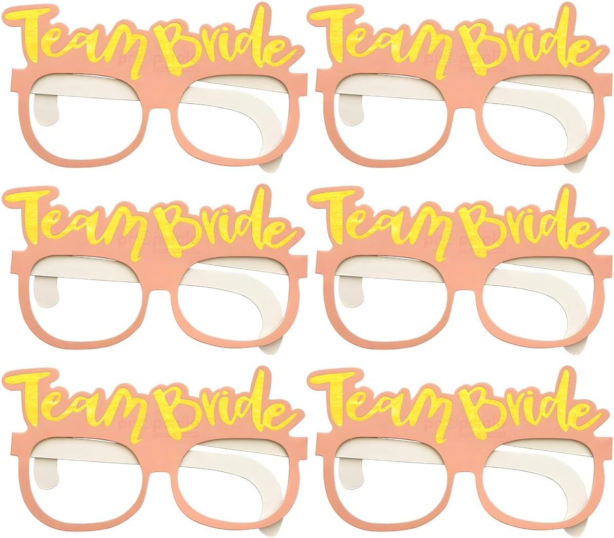 Sponsored Ad - Propsicle Rose Gold Team Bride Paper Goggles Bachelorette Party Goggles Team Bride Glasses Paper - Pack of 6