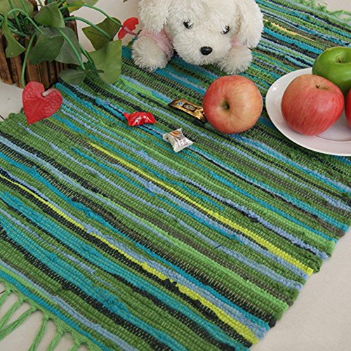Tapete rag reversible de algodón lavable a máquina miniatura 2