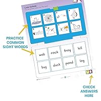 Vista 4 de hand2mind Bob Books & Versatiles Juego de palabras a la vista, libros para primer lector, aprender a leer, libro de trabajo de conciencia fonémica