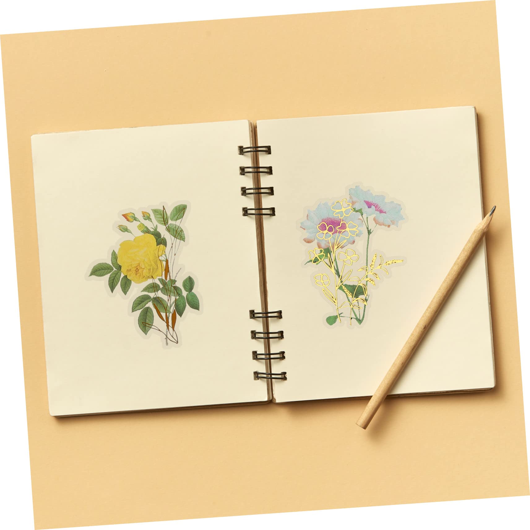 EXCEART 800 Piezas Pegatinas Suministros DIY Scrapbooking Calcomanías Pegatinas Etiqueta Decorativa Pegatinas De Etiquetado Patrón Floral Etiqueta La Mascota Etiqueta