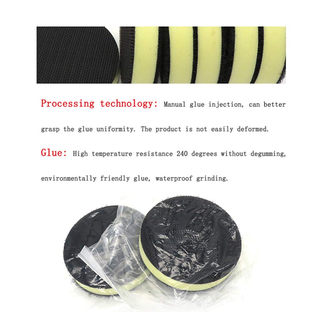 5PCS 4"100MM Gancho y bucle Almohadilla de interfaz de espuma de PU Almohadilla de respaldo de lijadora de densidad media Almohadilla de pulido Herramientas eléctricas Piezas