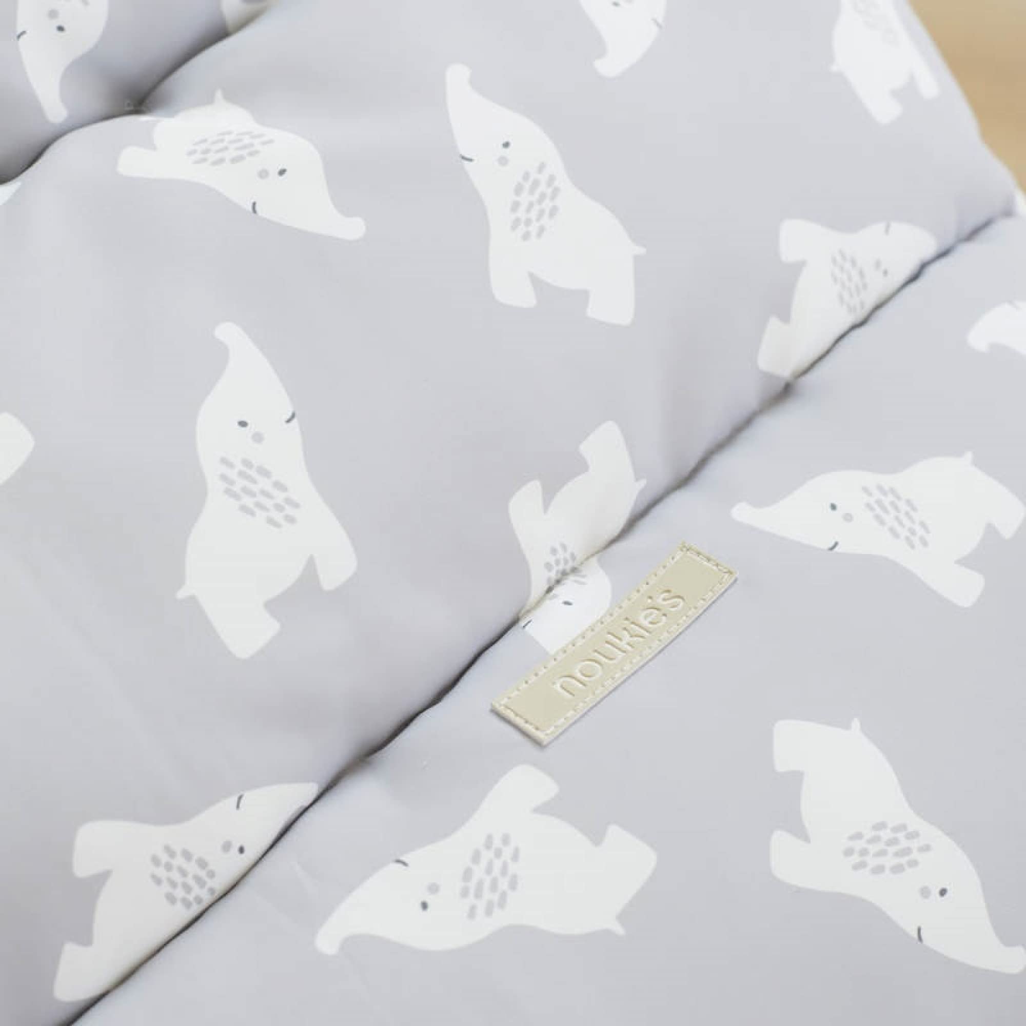 Chancelière universelle gris clair motif éléphants - Noukie's