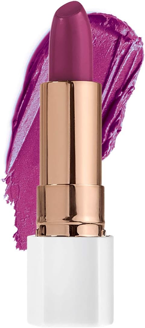 Petal Pout Lipstick - Cruelty Free - Nourishing & Highly Pigmented Lip Color with Antioxidants, Dahlia Desire - Cream, 0.11 Oz