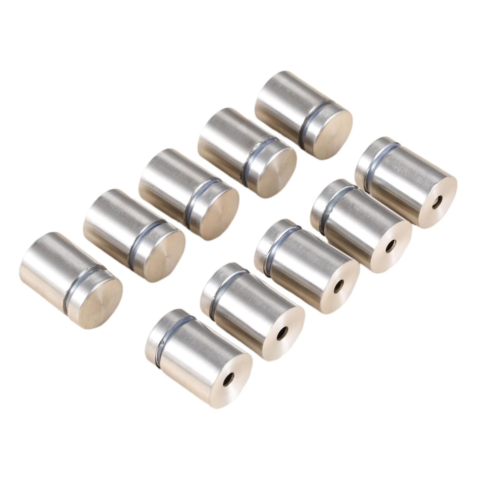 Fijaciones para separadores， 20 piezas de fijaciones de separación, tornillos de acero inoxidable for carteles publicitarios, soportes for pernos, clavos publicitarios, tornillos de montaje de 19 x 25