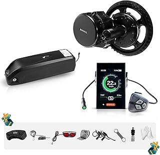 BAFANG 48V 750W Mid Drive Kit with Battery 13Ah, Electric Bike Conversion Kit BBS01B DIY Pedelec eBike Mid Motor Kit for Adults Women Men, Includes Chainring 44T, Waterproof Display, Thumb Throttle