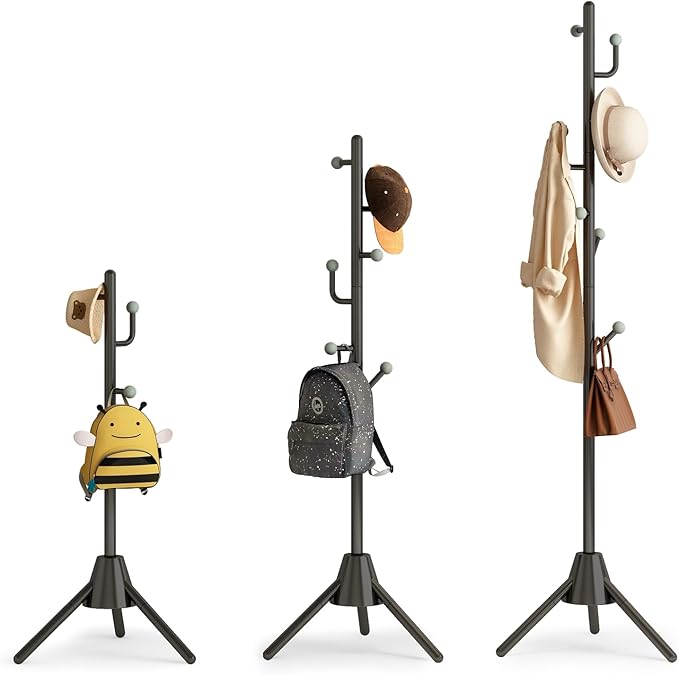 Anti-Tip Coat Rack with 8LB Weighted Base