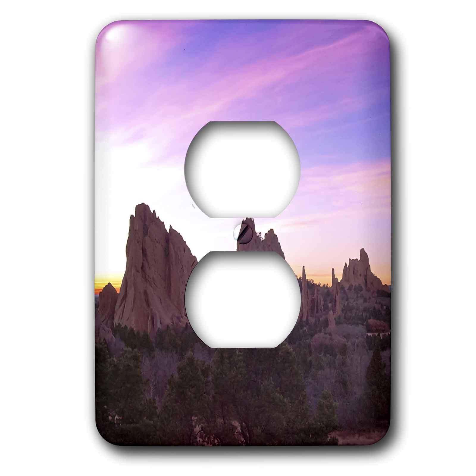 Cache 2 prises Colorado Mountains par 3dRose pour deco murale
