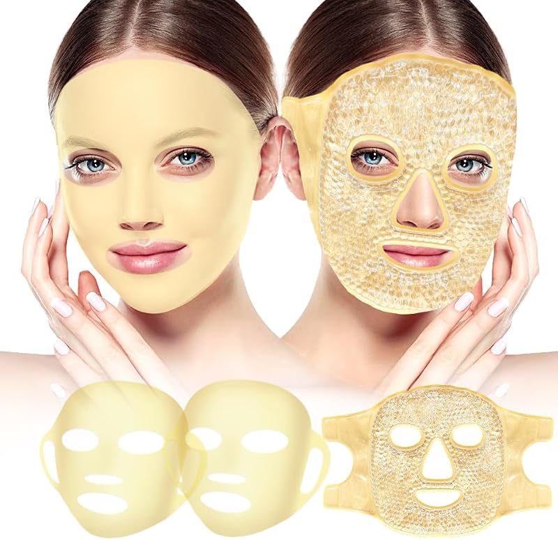 my novel things Kit com 2 coberturas de máscara facial de silicone e máscara facial de gel