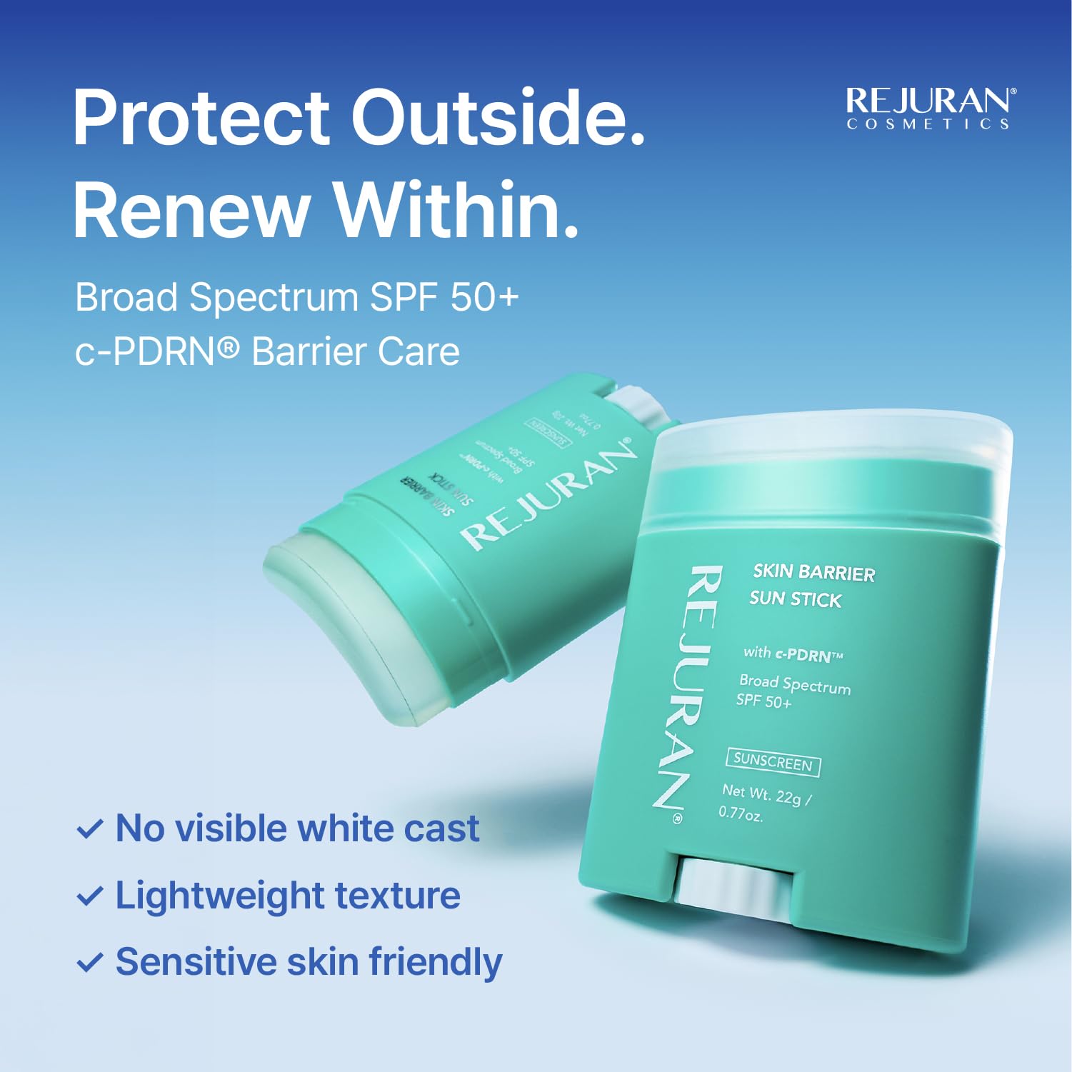 REJURAN Skin Barrier Sun Stick SPF 50+, c-PDRN® Daily Sunscreen, 0.77 oz