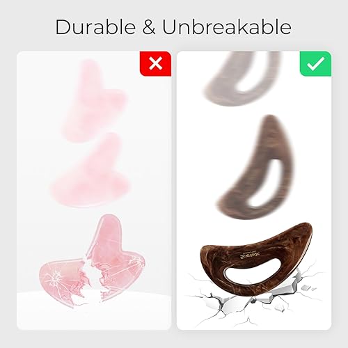 Miniatura 38 de Scienlodic Herramienta de masaje corporal Gua Sha con asa, herramienta Guasha más grande para masaje de espalda, cuello, cara, piernas, drenaje