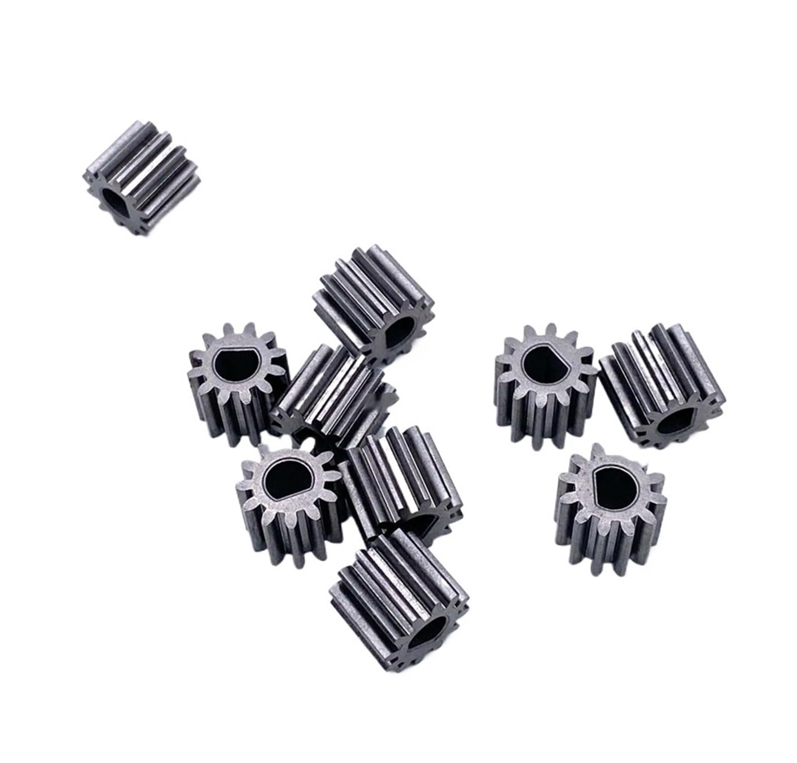 Bevel Gear Pinion Hardware Mechanical 10pcs 1M 12T 6MM D Hole Spur Metal Gear DIY Motor Model
