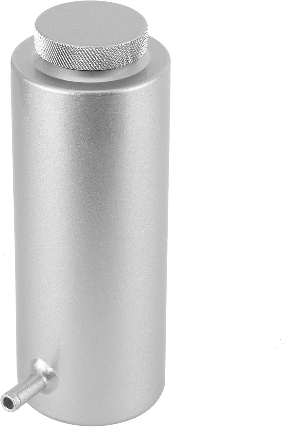 Radiator Coolant Overflow Tank Bottle, Aluminium Alloy, 800ml / 27oz Capacity, 3x7.5in Universal Fit - Durable, Enhances Cooling System Performance (Silver)