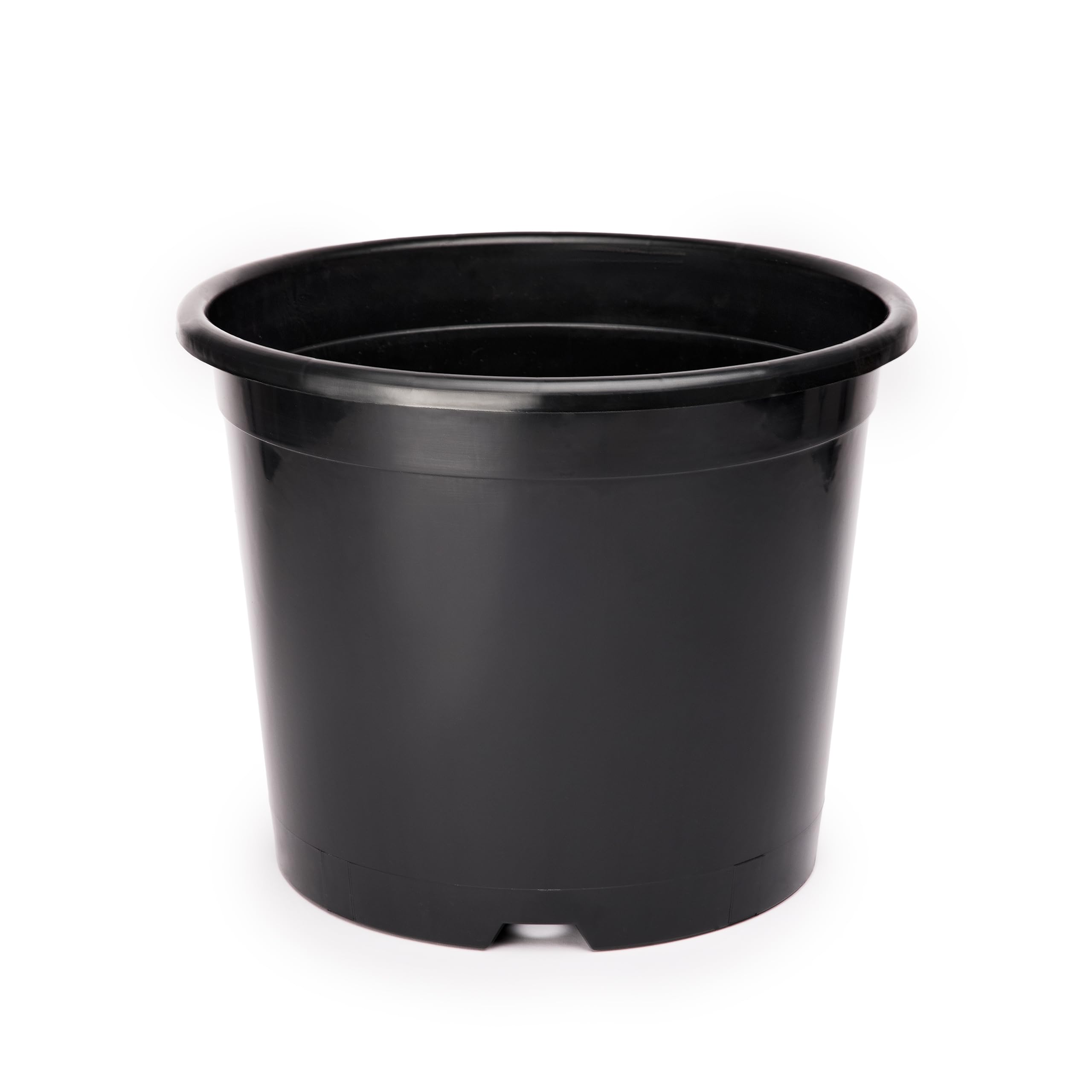 Garronda Macetas de Producción Macetas Redondas para Plántulas de Flores y Plantas GD-0025 (Negro, ⌀ 31 cm H 24 cm)