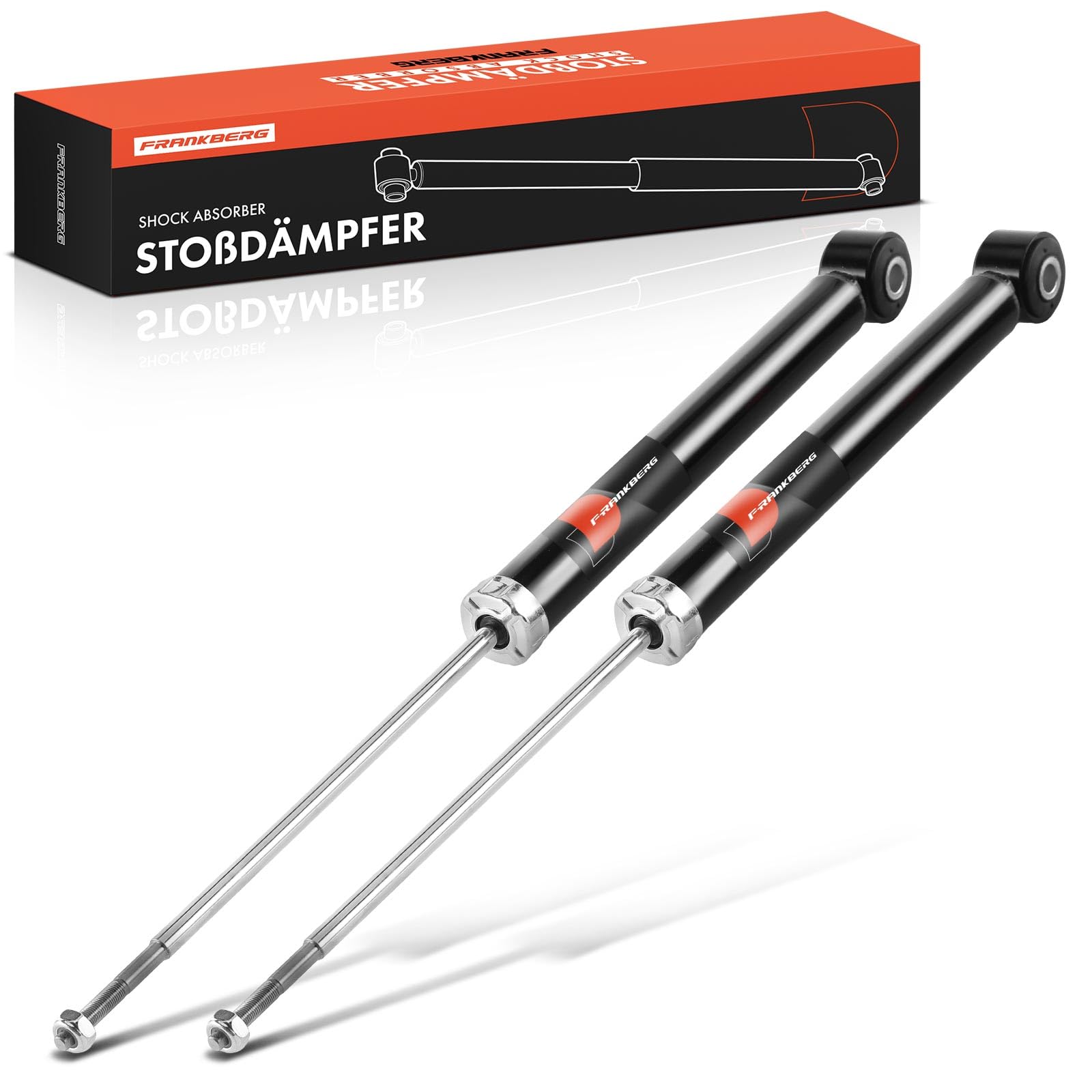 Frankberg 2x Stossdämpfer Stoßdämpfer Hinten Links Rechts 627mm Gasdruck