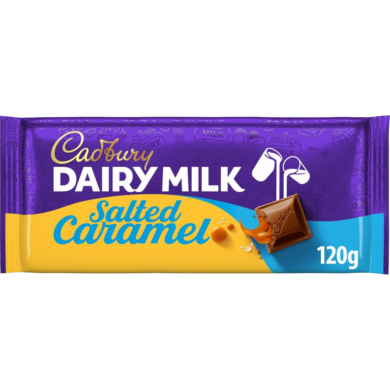 Cadbury Dairy Milk Salted Caramel Chocolate Bar, 120 g (Pack of 1)