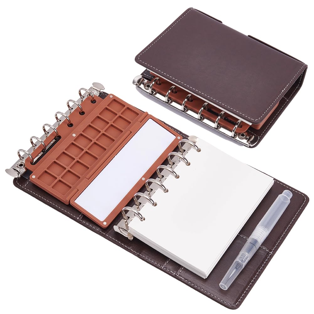 PLIGREAT Juego de cuaderno de bocetos portátil de acuarela para artistas y