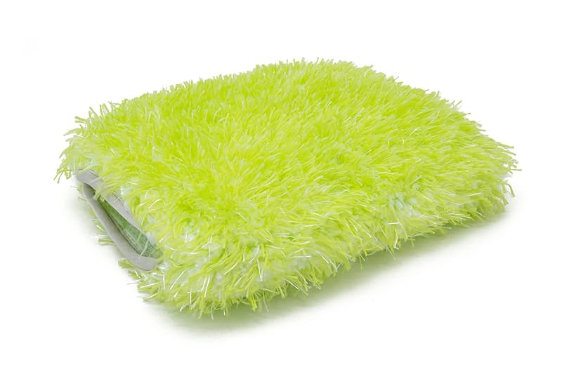 Esponja para Lavagem Automotiva Wash Monster Autofiber em Microfibra Felpuda Verde 22,9 x 17,8 cm
