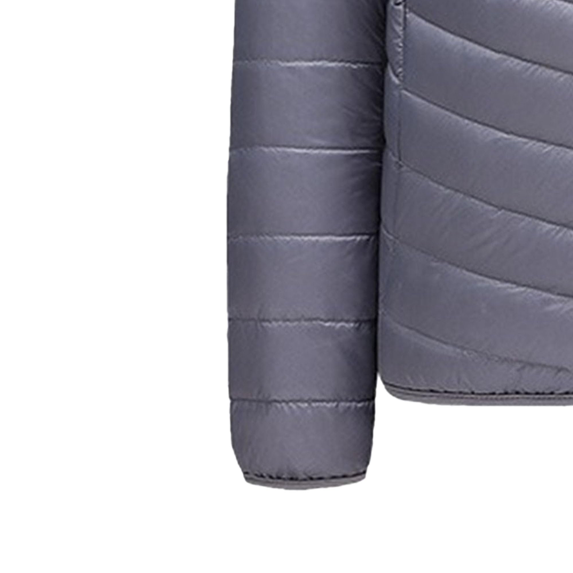 Giacca invernale da uomo con zip integrale, ripiegabile, con cappuccio, calda giacca trapuntata invernale da uomo casual