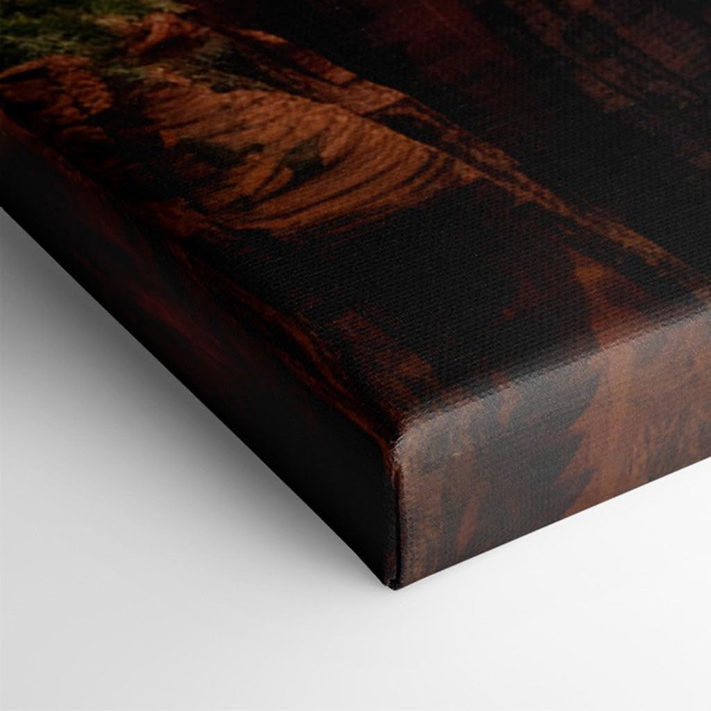 Canvas for Living room. Sunset Serenade in Zion Canyon � Where River and Red Cliffs Dance Under a Dramatic Sky, 27 x 18 inch Canvas Wall Art - Beach Sunsets And Sunrises - Modern Home Decor