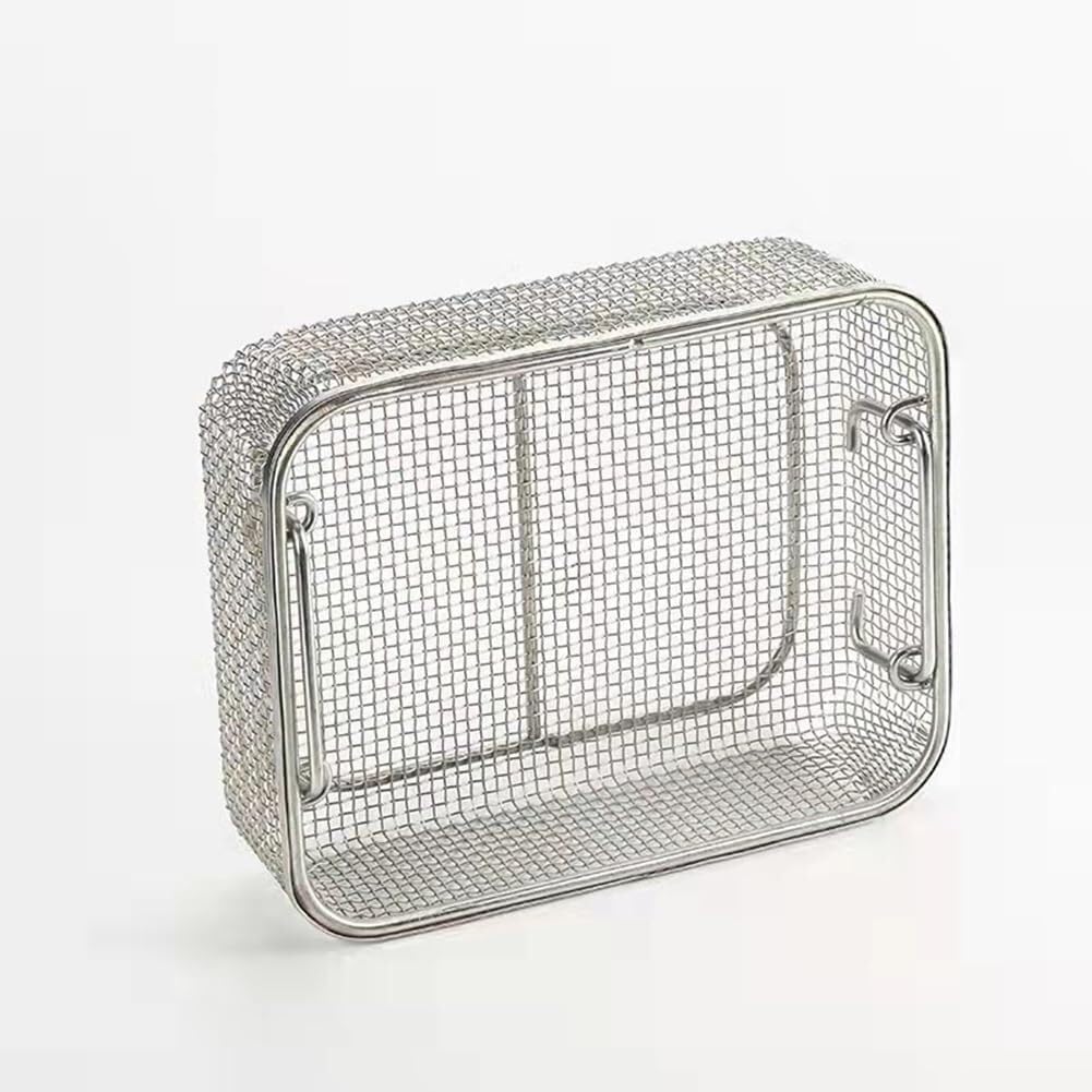 CucCe Sterilisationskörbe für Instrumente Tabletts for medizinische Geräte, perforierte Netzkörbe aus Edelstahl for chirurgische Versorgungsräume(40 * 20 * 7cm)