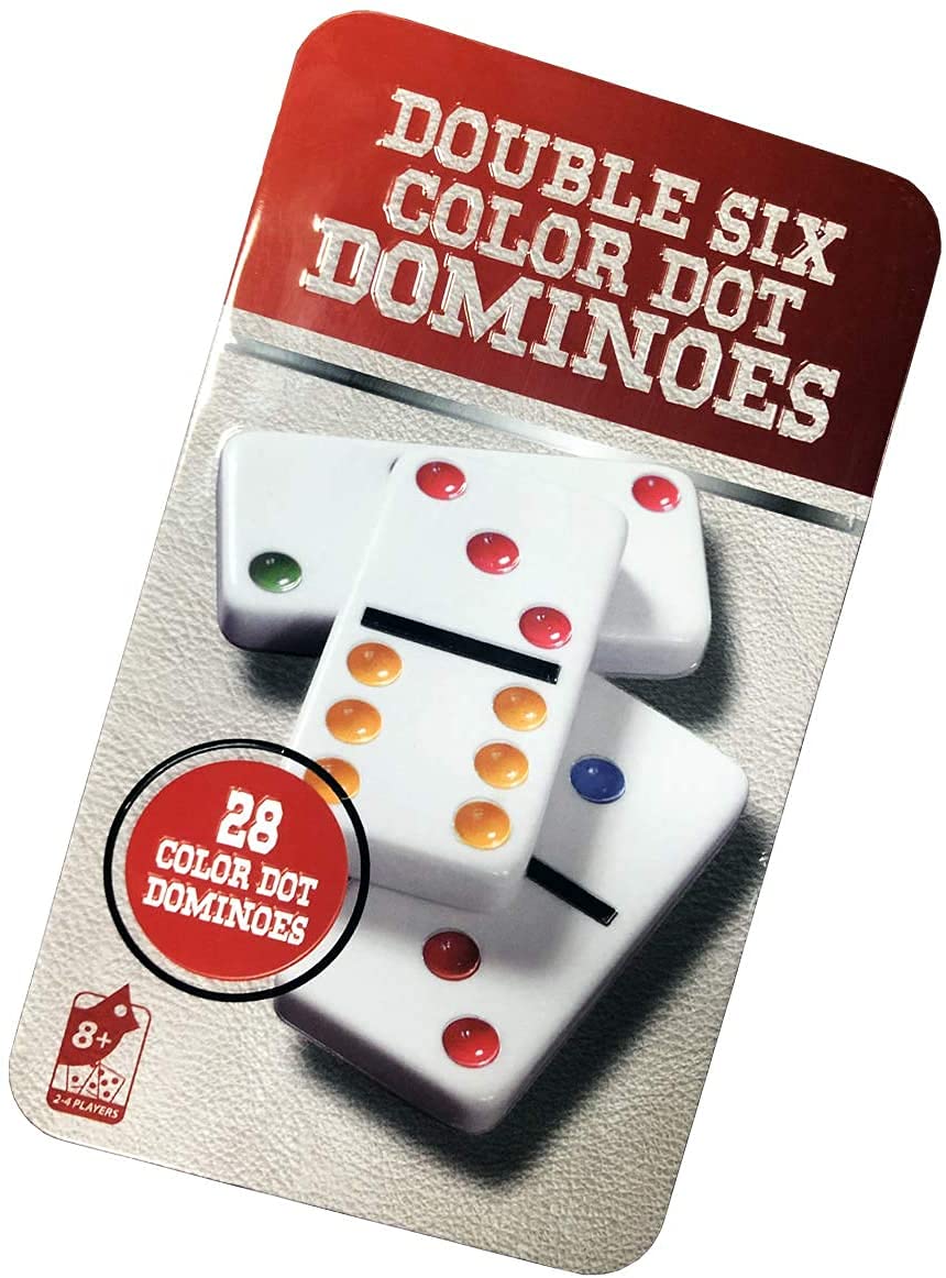 PEZYOX Dominoes Block Double 6 Color Game Set - White Dominoes 28 Piece Set Toy in Case Strategy Board Games (B09BR82JQY) Amazon Price History, Amazon Price Tracker