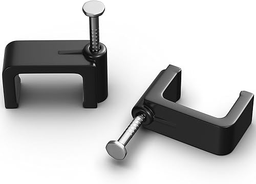 THE CIMPLE CO Clips dobles para cables, 100 unidades, gestión de cables para interiores y exteriores, clips de alambre de 12 pulgada para cable